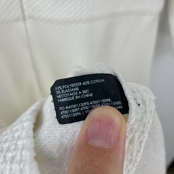 Club Monaco White Textured 3/4 Sleeve Skater Dress Size 6 - Picture 6 of 6